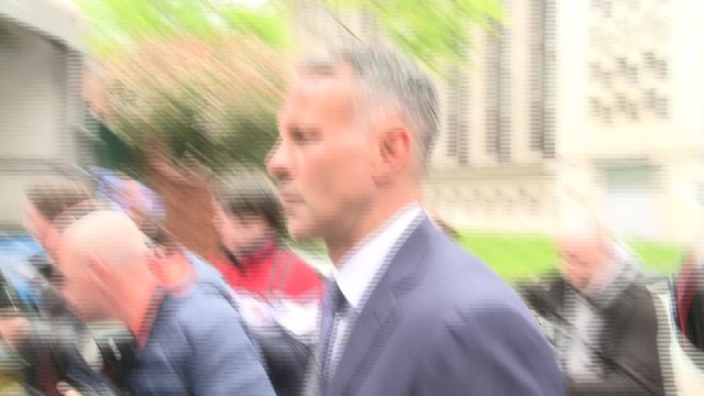 Giggs leaving Manchester Crown Court