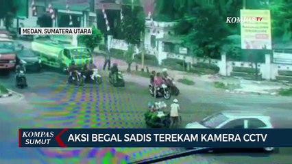 Aksi Begal Sadis di Medan Terekam CCTV