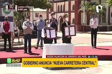 Pasco: Sagasti suscribe contrato de asistencia técnica para construcción de nueva Carretera Central