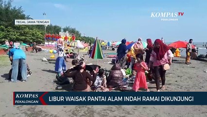 Libur Waisak, Pantai Alam Indah Ramai Dikunjungi