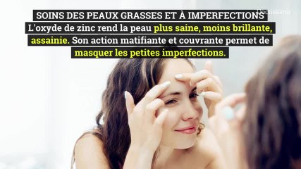 Ingrédients cosmétiques - L'oxyde de zinc