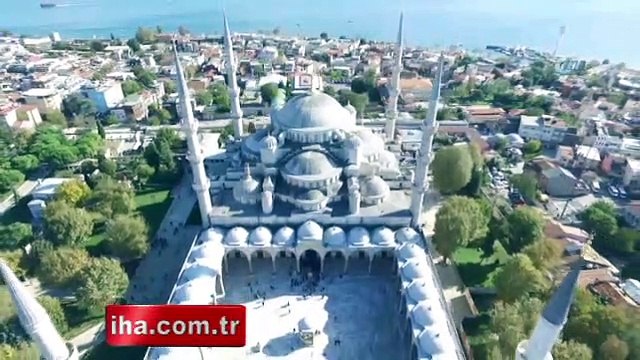 Restorasyonu biten Sultan Ahmet Camii havadan görüntülendi