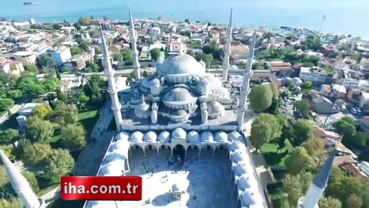 Restorasyonu biten Sultan Ahmet Camii havadan görüntülendi