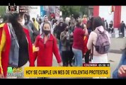 Colombia cumple un mes de protestas en medio de la extrema violencia