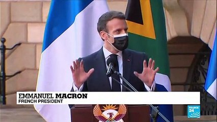 Pandemic takes centre stage in Macron's South Africa trip