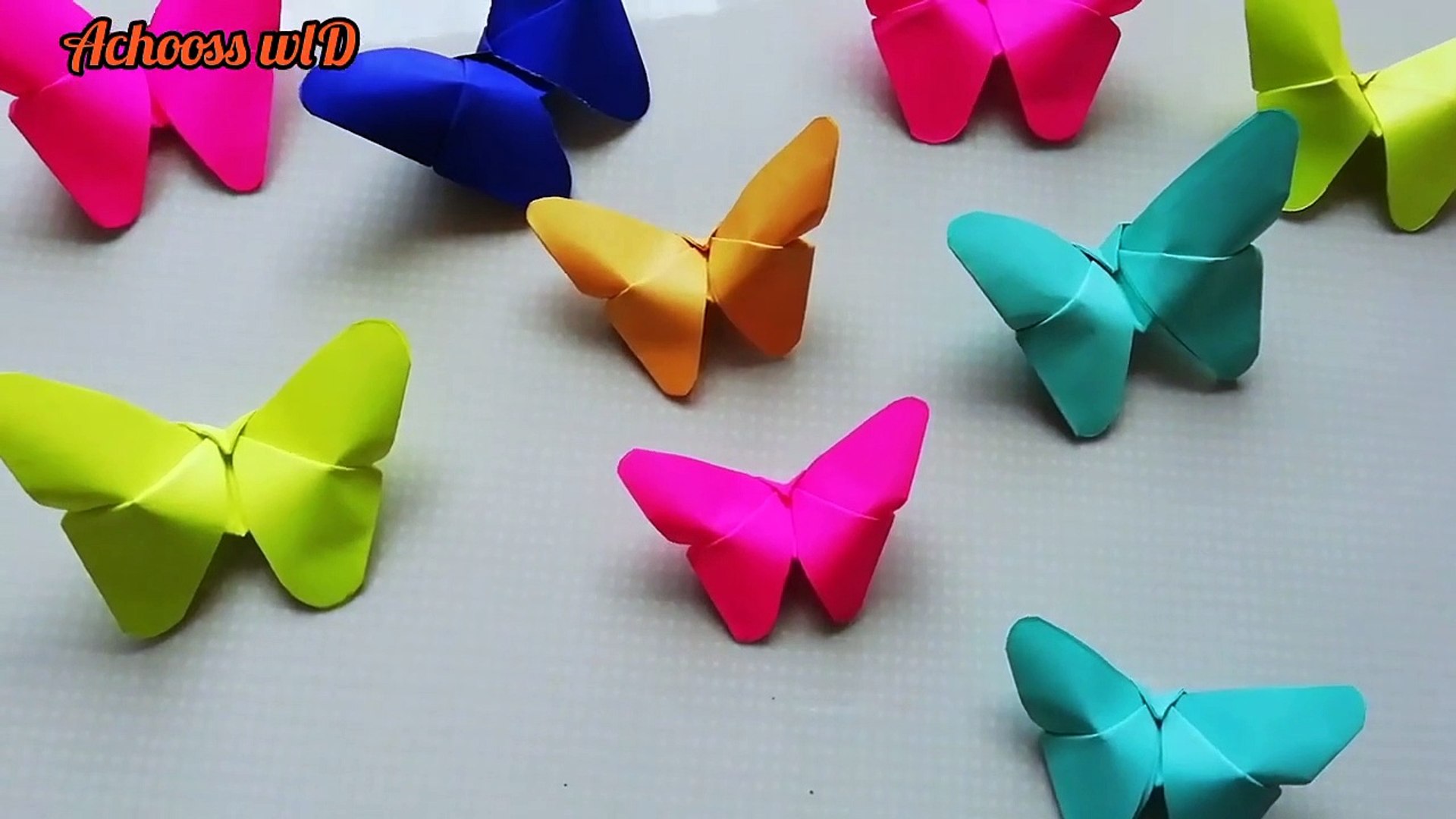 Easy Paper Butterfly Origami - Cute & Easy Butterfly DIY - Origami