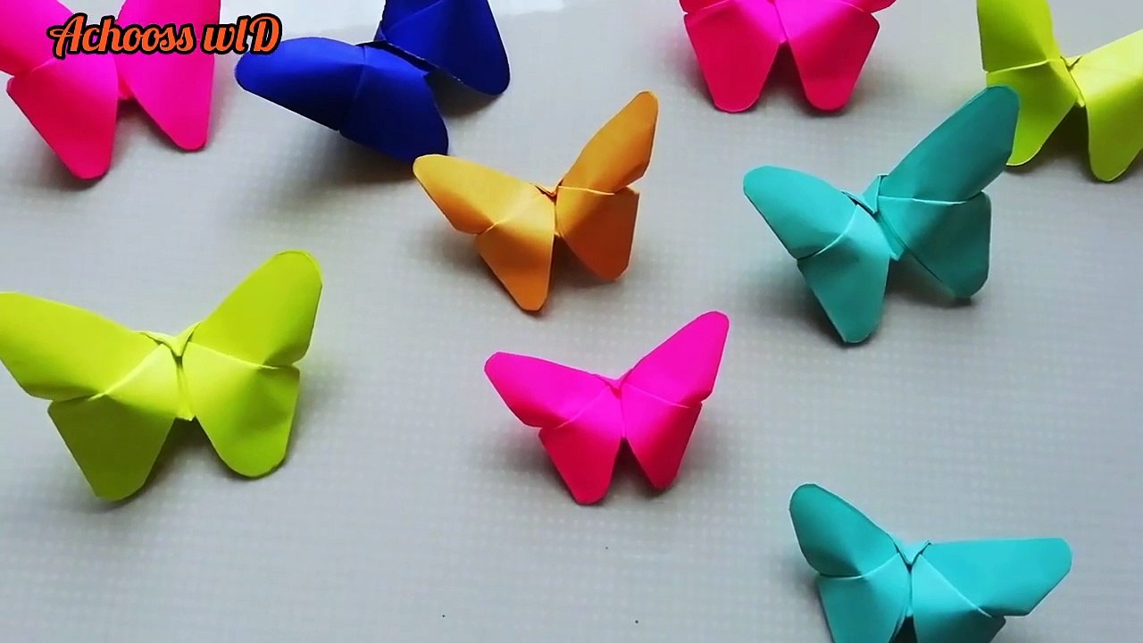 How To Make an Easy Origami Butterfly (in 3 MINUTES!) 