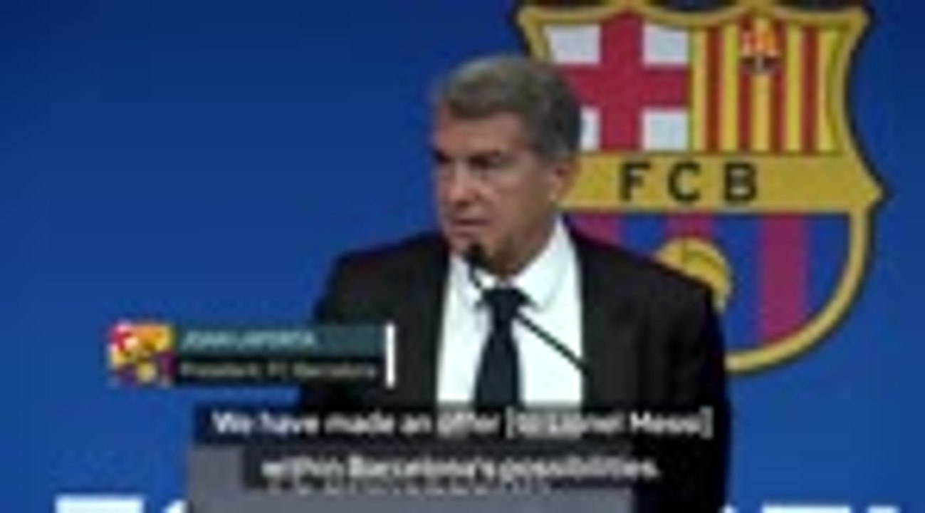 Barca president Laporta has 'moderate optimism' on Messi contract renewal