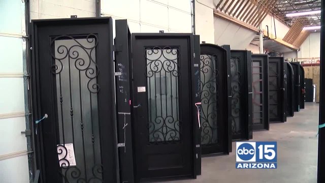 Steve Yagudayev, owner of Iron Doors Arizona explains benefits and beauty of a handcrafted iron door