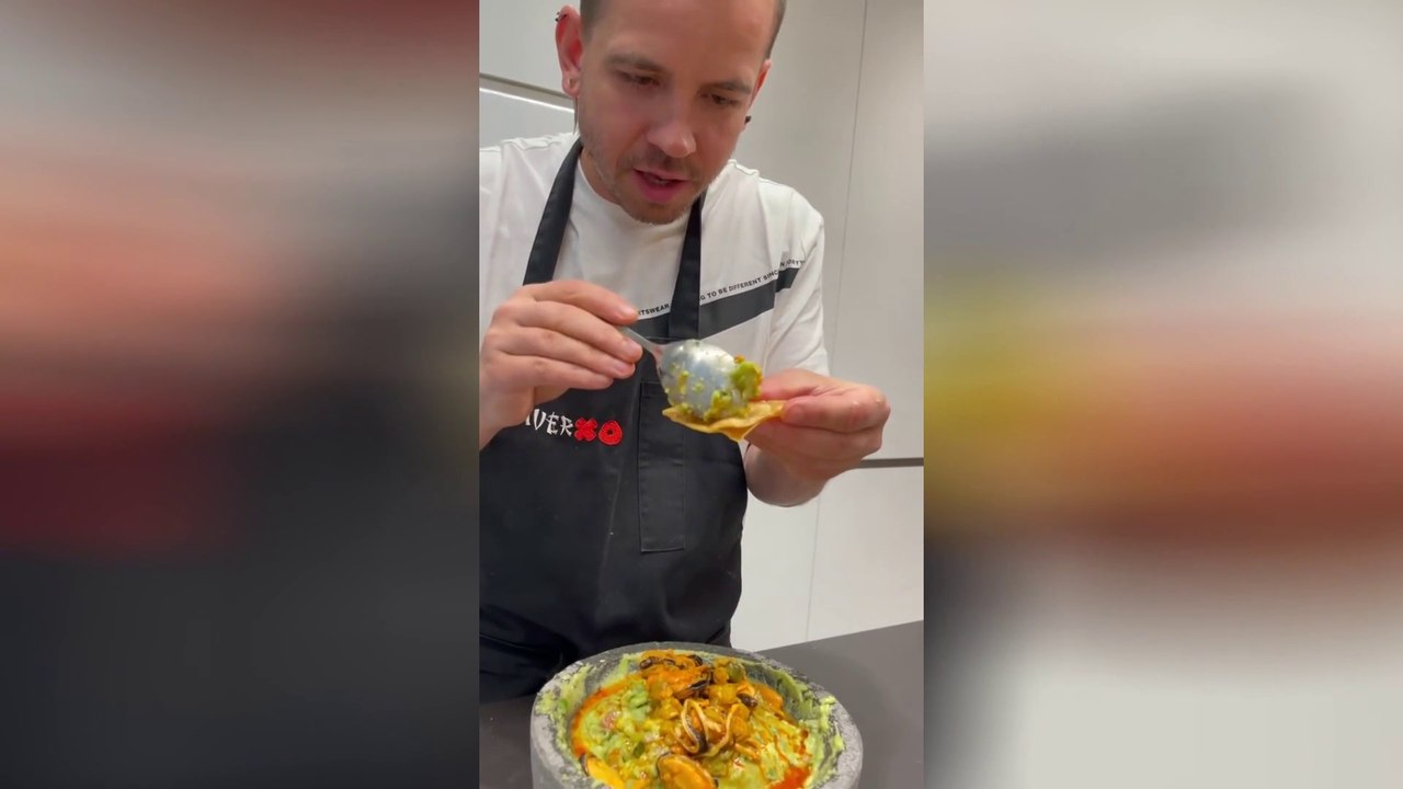 David Muñoz - Guacamole de la costa del Pacífico con aguachile de mejillones en   escabeche y piparras - Guacamole XO