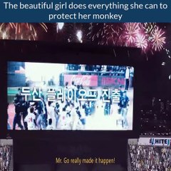 Movie Time - Alexandra Esther - The beautiful girl does everything she can to protect her monkey