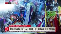 Delincuentes golpean a la propietaria de una tienda de ropa en 'La Cancha' y roban Bs 3.500