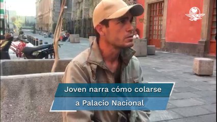 Como en película de espías, así entró joven a Palacio Nacional para ver a AMLO