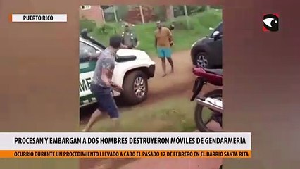 Procesan y embargan a dos hombres que atacaron y destruyeron móviles de Gendarmería en Puerto Rico
