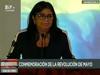 Download Video: Vicepdta. Delcy Rodríguez asistió al acto conmemorativo por los 211 años de la Revolución de Mayo