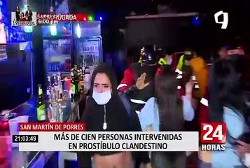 SMP: operativo en prostíbulo dejó más de 100 intervenidos