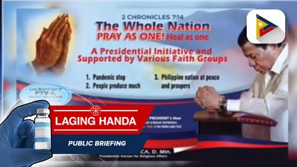 The Whole Nation, Pray as One! Heal as One!
