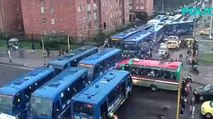 Caos, trancón y peleas por semáforos vandalizados en importante cruce vehicular del sur de Bogotá