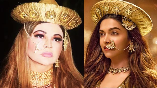 Rakhi Sawant ने Deepika Padukone का मस्तानी लुक किया कॉपी तो ये बोले फैंस; Watch video | FilmiBeat
