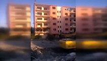 Bina saniyeler içinde yıkıldı!