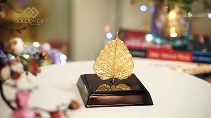 Lá Bồ Đề phong thuỷ mạ vàng 24K - Golden Gift Việt Nam