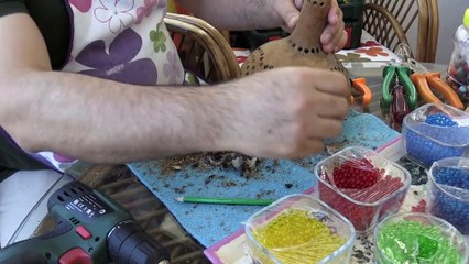 AKSARAY - Fizik profesörü yetiştirdiği su kabaklarını sanat eserine dönüştürüyor
