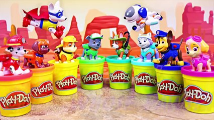 Télécharger la video: Paw Patrol Make Play Doh Paw Prints And Puppy Tracks To Hunt Pups | Toysreviewtoys | Kids Toys