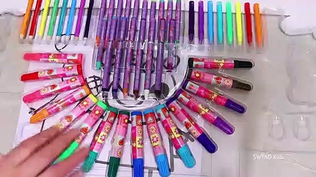 Peppa Pig Giant Coloring Toy Set ! Toys And Dolls Family Fun Activities For Kids | Swtad Kids