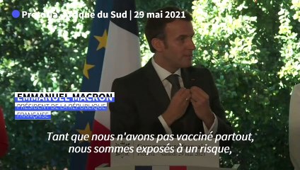 Emmanuel Macron souhaite 60% de vaccinés en Afrique d'ici mi-2022