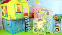 Peppa Pig Toys Unboxing: Camper Play Tent Surprise, Toy Vehicles, George, Ambulance For Kids