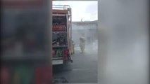 Son dakika haber | Başakşehir'de oto sanayi sitesinde çıkan yangın söndürüldü
