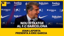 Joan Laporta presenta al nou jugador del F.C Barcelona, Eric Garcia
