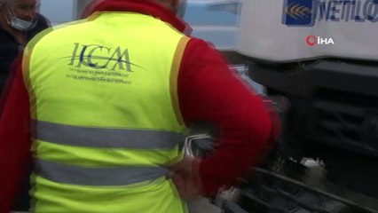 Yavuz Sultan Selim Köprüsü'nde tır vince çarptı