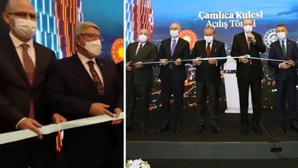 Çamlıca Kulesi'nin kurdele kesimine damga vuran diyalog: Nurettin Bey sen de parmaklarınla kesiver