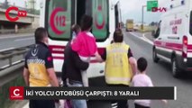 Anadolu Otoyolu'nda iki yolcu otobüsü çarpıştı: 8 yaralı