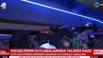 Pudo acabar en tragedia: dos jugadores heridos en Turquía en la celebración por el ascenso tras un accidente en el autobús