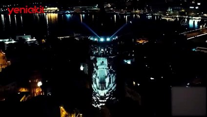 Ayasofya Camii ve Galata Kulesi'nde fetih kutlamasına yakışan gösteri