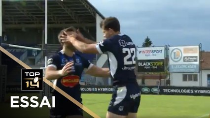 TOP 14 - Essai de Jean-Marcelin BUTTIN (SUA) - Agen - Racing 92 - J25 - Saison 2020/2021