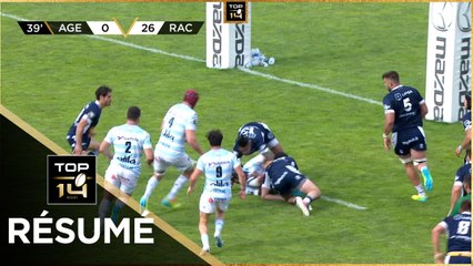 TOP 14 - Résumé SU Agen-Racing 92: 14-54 - J25 - Saison 2020/2021