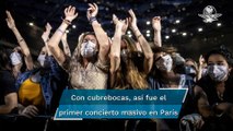 Francia experimenta con su primer concierto masivo durante pandemia de Covid-19