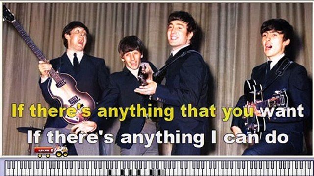 The Beatles - From Me To You- Free karaoke song online, lyrics on the screen & chords & piano