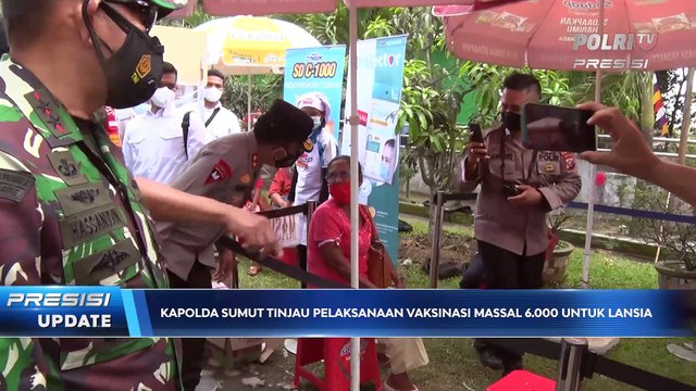 Kapolda Sumatera Utara Tinjau Pelaksanaan Vaksinasi Massal 6.000 Untuk Lansia