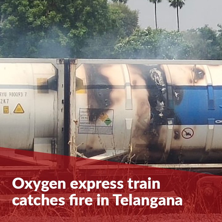 Oxygen express train catches fire in Telangana, officials avert major tragedy