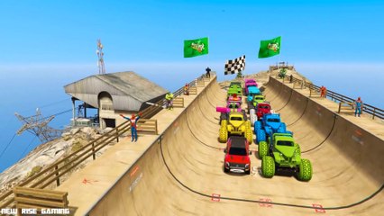 yt1s.com - SPIDERMAN CARS Monster Trucks Mega Rampa Challenge  SUPERHERO HULK Iron Man Goku Racing  GTA V_1080pFHR