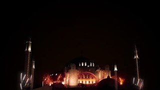 Sky Mapping show Ayasofya (Hagia Sofia) Mosque