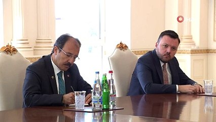 Ulaştırma ve Altyapı Bakanı Karaismailoğlu, Azerbaycan Cumhurbaşkanı Aliyev tarafından kabul edildi