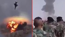 Darbeci Hafter'in gövde gösterisi felaketle sonuçlandı! Savaş uçağı tören sırasında yere çakıldı