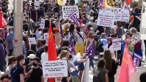 La protesta degli operatori sanitari europei