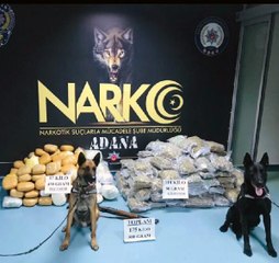 NARKOTİK KÖPEĞİ MARCO KAMYONDAKİ UYUŞTURUCUYU BULDU