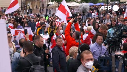 Proteste gegen Lukaschenko in Warschau und Vilnius